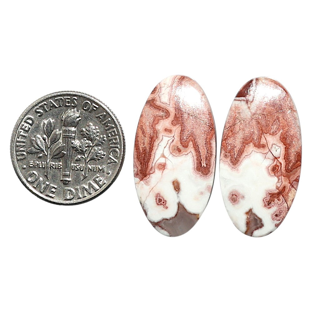 Natural Rosetta Picture Jasper 12.7x24.9x4 mm Oval Shape Polished Gemstone LS99-010554