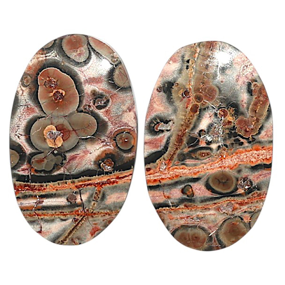 Natural Leopard Skin Jasper 14.2x23.25x4 mm Oval Shape Polished Gemstone LS99-010557