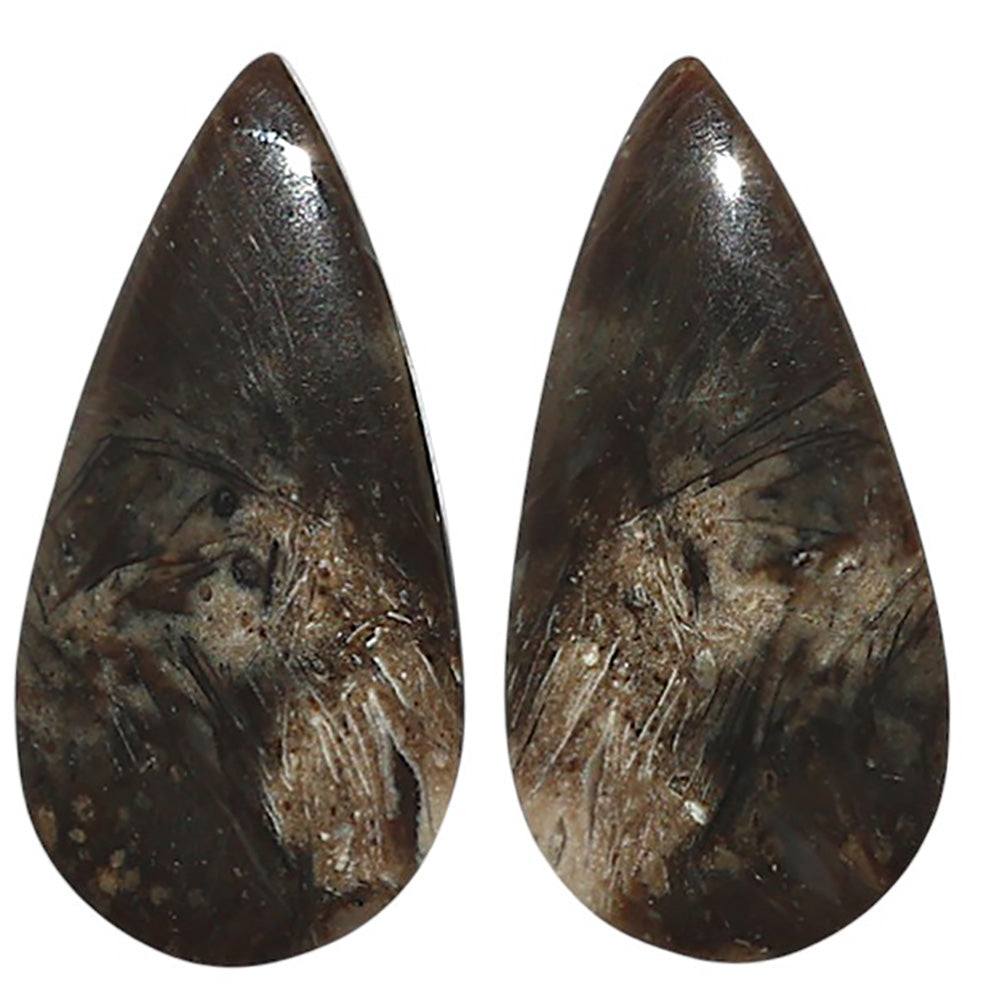 Natural Bat Cave Jasper 14x28.4x4 mm Pear Shape Polished Gemstone LS99-010564