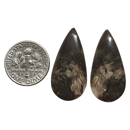 Natural Bat Cave Jasper 14x28.4x4 mm Pear Shape Polished Gemstone LS99-010564