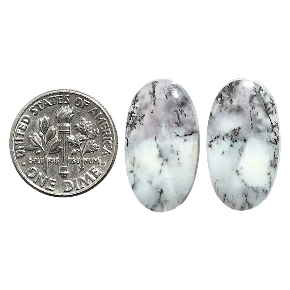 Natural Merlinite Dendritic Opal 12.2x22x4 mm Oval Shape Polished Gemstone LS99-010568