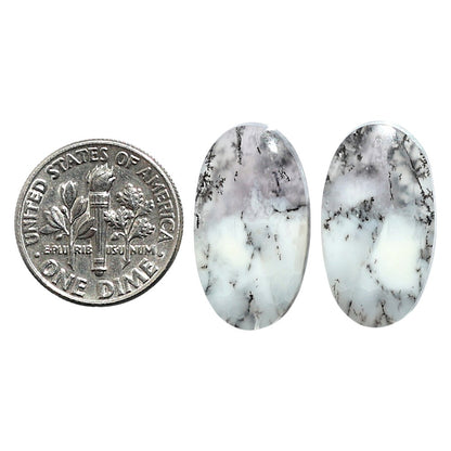 Natural Merlinite Dendritic Opal 12.2x22x4 mm Oval Shape Polished Gemstone LS99-010568