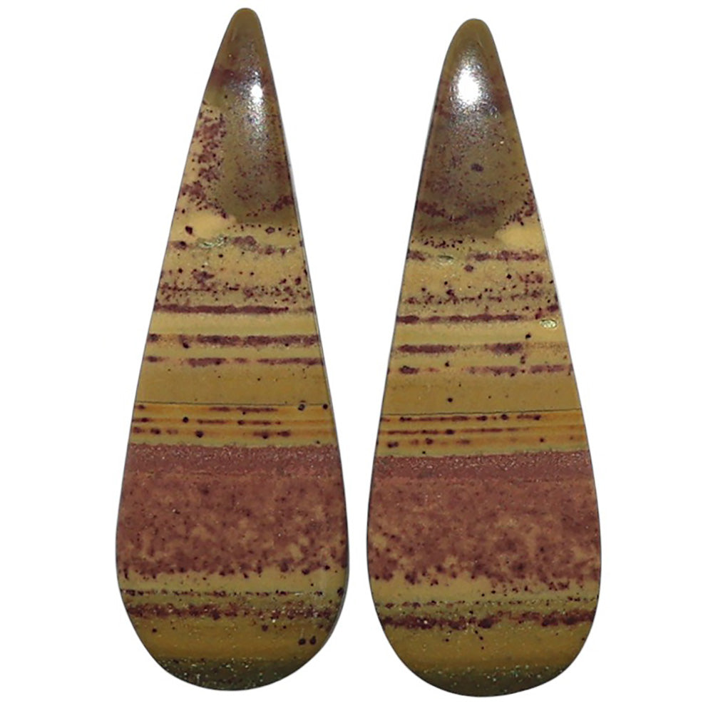 Natural Australian Imperial Jasper 12.7x36.7x5 mm Pear Shape Polished Gemstone LS99-010570
