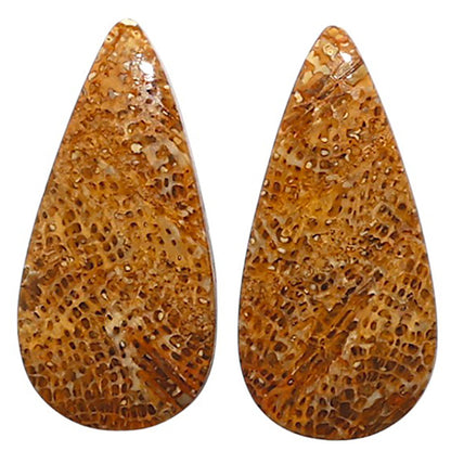 Natural Root Plume Agate 11x22.6x4 mm Pear Shape Polished Gemstone LS99-010571