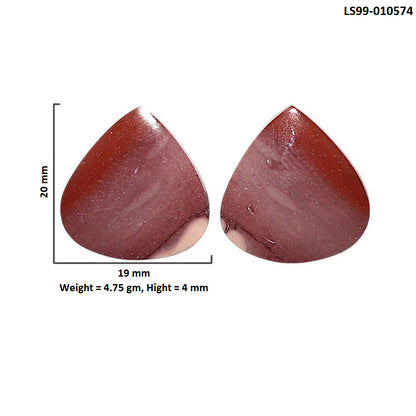 Natural Red Mookaite 19x20x4 mm Heart Shape Polished Gemstone LS99-010574