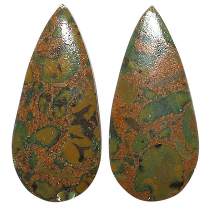 Natural Bamboo Jasper 12.5x26.9x3 mm Pear Shape Polished Gemstone LS99-010576