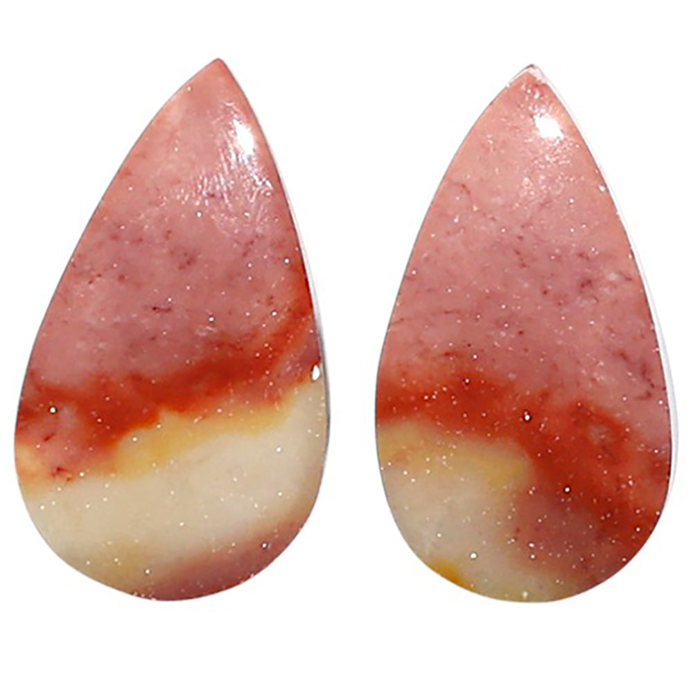 Natural Red Mookaite 11.7x20.6x4.5 mm Pear Shape Polished Gemstone LS99-010577