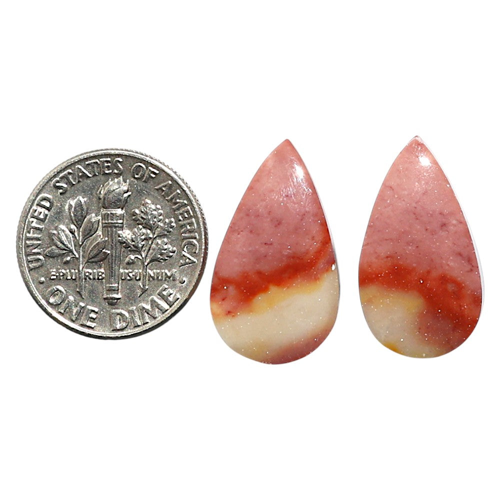 Natural Red Mookaite 11.7x20.6x4.5 mm Pear Shape Polished Gemstone LS99-010577