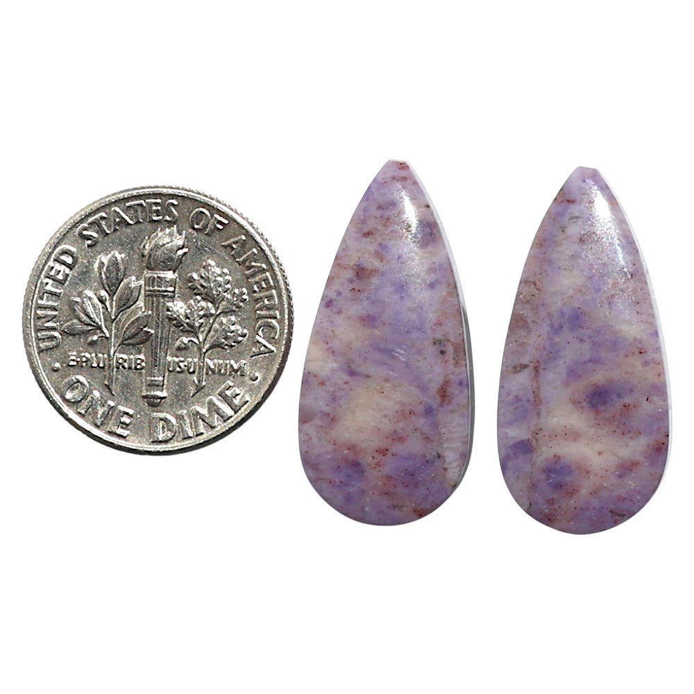 Natural Purple Lepidolite 11.3x24x4.5 mm Pear Shape Polished Gemstone LS99-010579