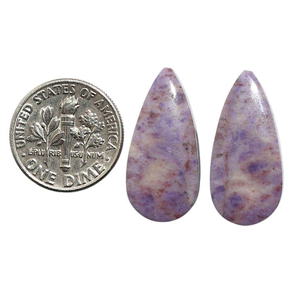 Natural Purple Lepidolite 11.3x24x4.5 mm Pear Shape Polished Gemstone LS99-010579