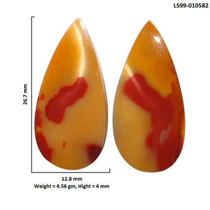 Natural Red Mookaite 12.8x26.7x4 mm Pear Shape Polished Gemstone LS99-010582