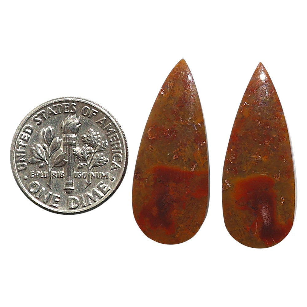 Natural Rare Cady Mountain Agate 11.5x28x4.5 mm Pear Shape Polished Gemstone LS99-010586