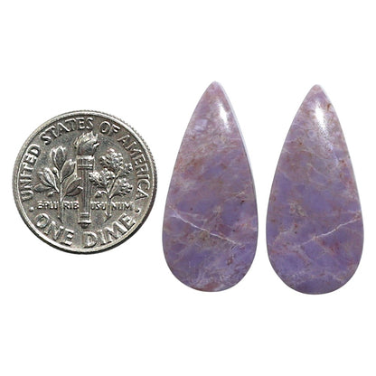 Natural Lavender Jade 11.9x25.6x4.5 mm Pear Shape Polished Gemstone LS99-010587