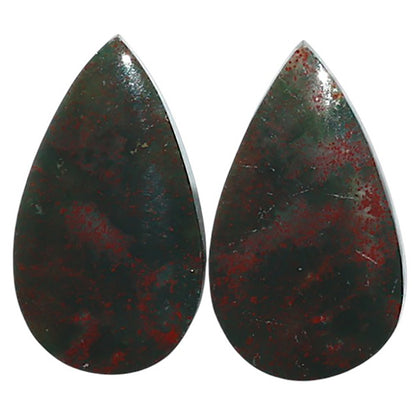 Natural Blood Stone 13.1x22.7x4 mm Pear Shape Polished Gemstone LS99-010588