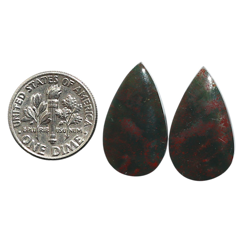 Natural Blood Stone 13.1x22.7x4 mm Pear Shape Polished Gemstone LS99-010588