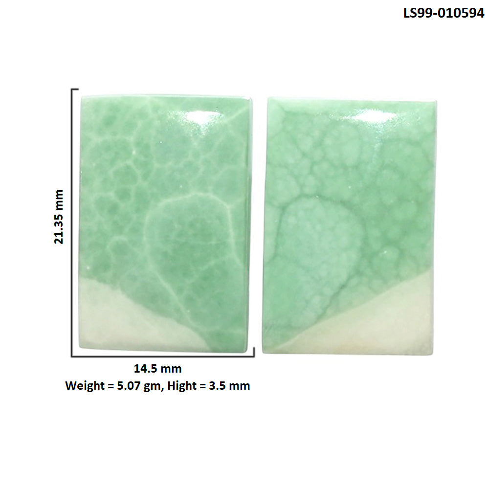 Natural Utah Variscite 14.5x21.35x3.5 mm Baguette Shape Polished Gemstone LS99-010594