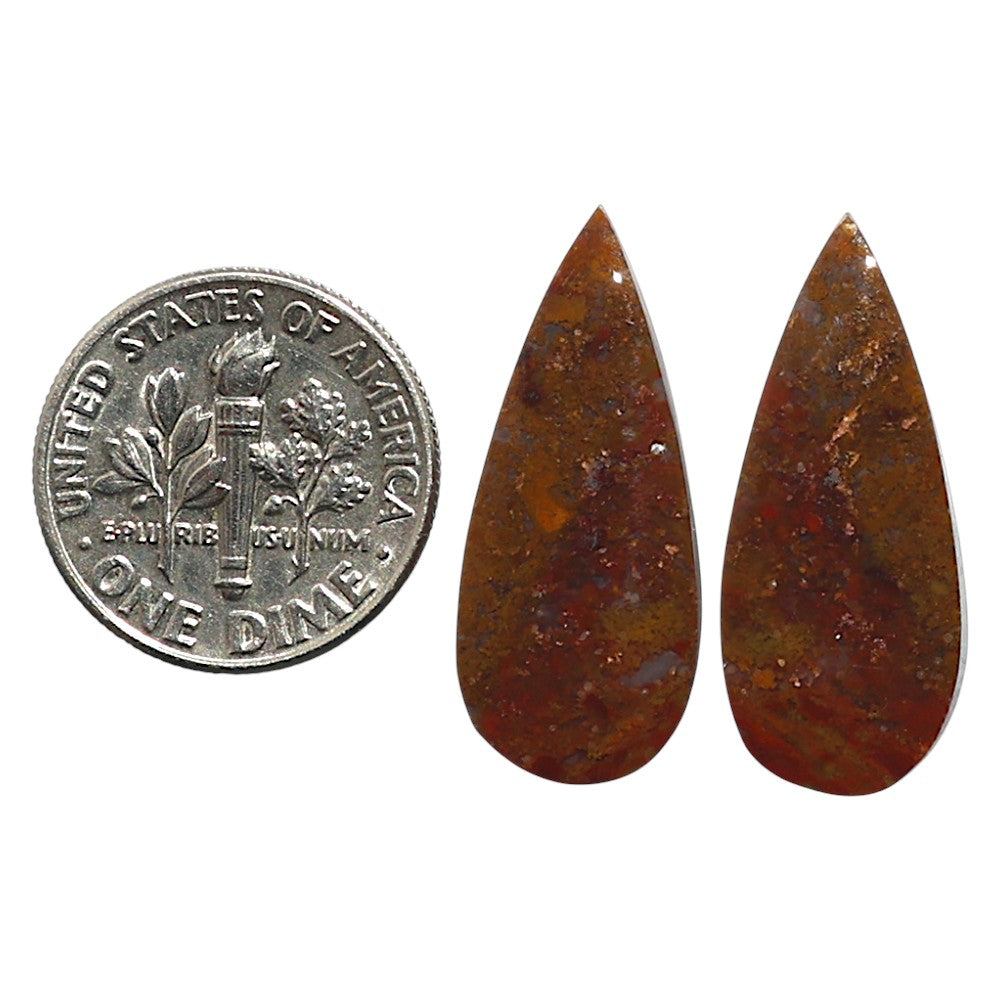 Natural Rare Cady Mountain Agate 10.7x25.2x4 mm Pear Shape Polished Gemstone LS99-010595
