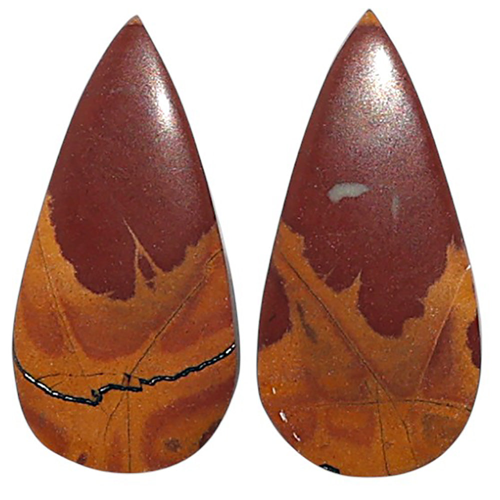 Natural Noreena Jasper 11.5x23.3x4 mm Pear Shape Polished Gemstone LS99-010597