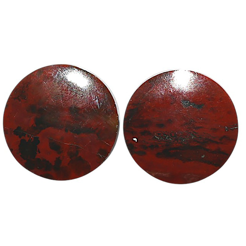 Natural Blood Stone 18x18x4 mm Round Shape Polished Gemstone LS99-010600