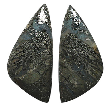 Natural Nipomo Marcasite Agate 12x26x4 mm Fancy Shape Polished Gemstone LS99-010602