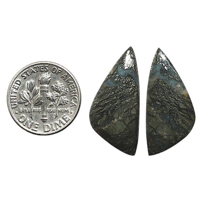 Natural Nipomo Marcasite Agate 12x26x4 mm Fancy Shape Polished Gemstone LS99-010602