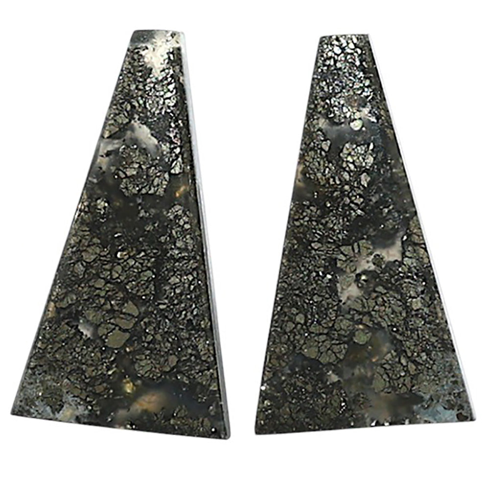 Natural Nipomo Marcasite Agate 12x21.7x4 mm Fancy Shape Polished Gemstone LS99-010606