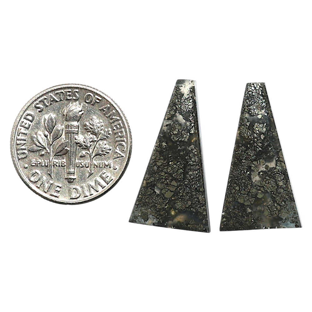 Natural Nipomo Marcasite Agate 12x21.7x4 mm Fancy Shape Polished Gemstone LS99-010606