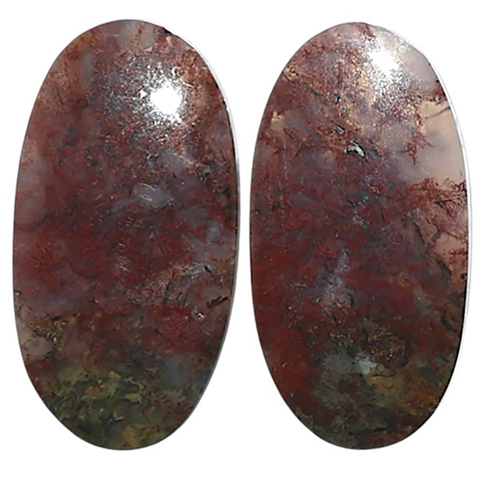 Natural Texas Moss Agate 12.8x24.3x4 mm Oval Shape Polished Gemstone LS99-010611