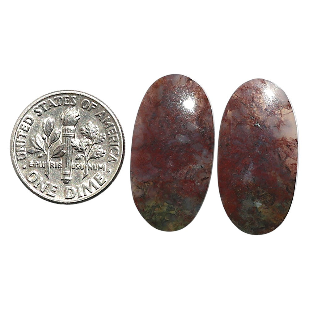 Natural Texas Moss Agate 12.8x24.3x4 mm Oval Shape Polished Gemstone LS99-010611