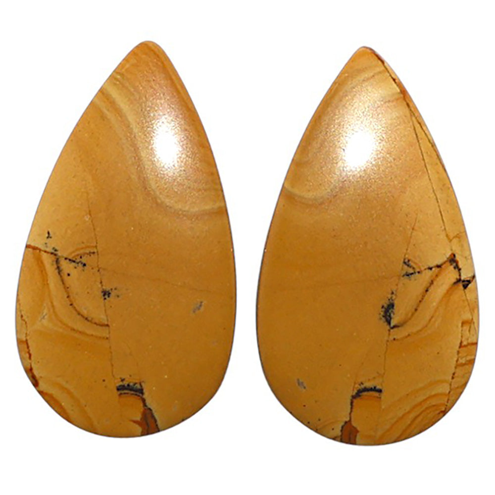 Natural Picture JAsper 15.6x28x4.5 mm Pear Shape Polished Gemstone LS99-010612