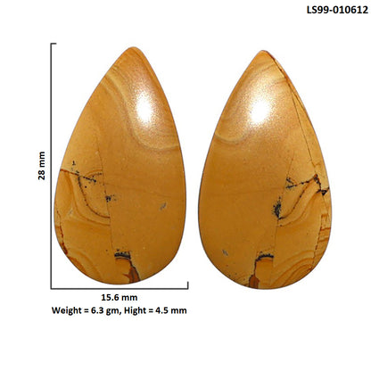 Natural Picture JAsper 15.6x28x4.5 mm Pear Shape Polished Gemstone LS99-010612