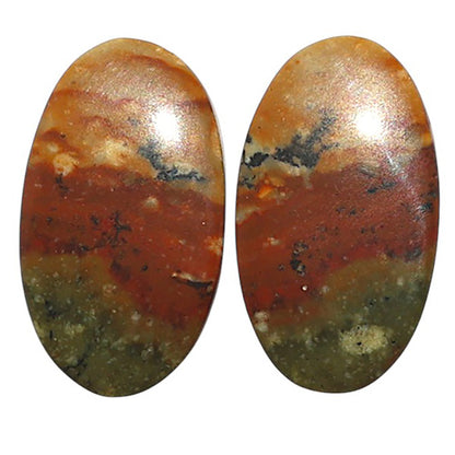 Natural Rocky Butte Picture Jasper 13.1x22.8x4 mm Oval Shape Polished Gemstone LS99-010614