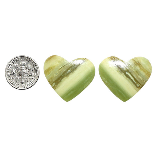 Natural Serpentine 23.5x27.3x4 mm Heart Shape Polished Gemstone LS99-010615