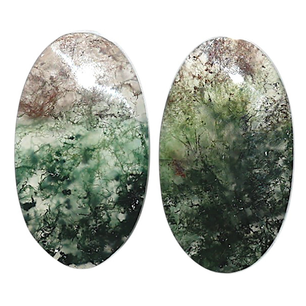 Natural Texas Moss Agate 14x24.4x4 mm Oval Shape Polished Gemstone LS99-010616