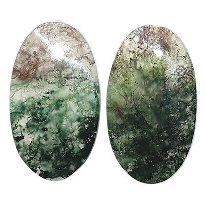 Natural Texas Moss Agate 14x24.4x4 mm Oval Shape Polished Gemstone LS99-010616