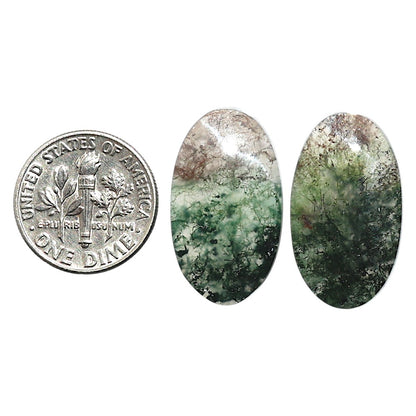 Natural Texas Moss Agate 14x24.4x4 mm Oval Shape Polished Gemstone LS99-010616