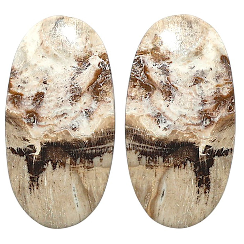 Natural Root Plume Agate 14x27.4x4 mm Oval Shape Polished Gemstone LS99-010618