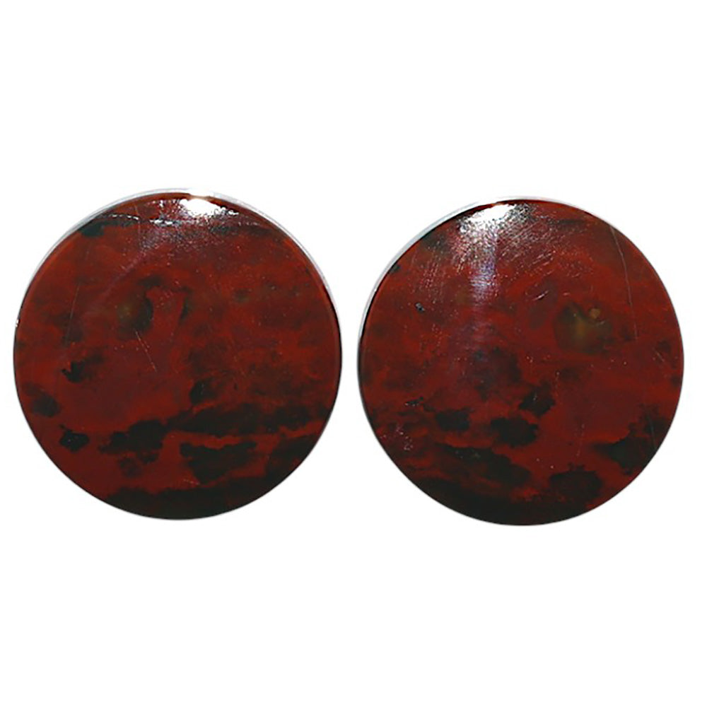Natural Blood Stone 20x20x4 mm Round Shape Polished Gemstone LS99-010620