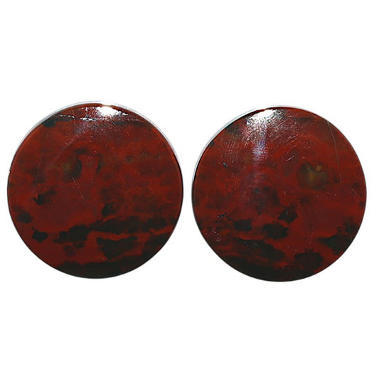 Natural Blood Stone 20x20x4 mm Round Shape Polished Gemstone LS99-010620