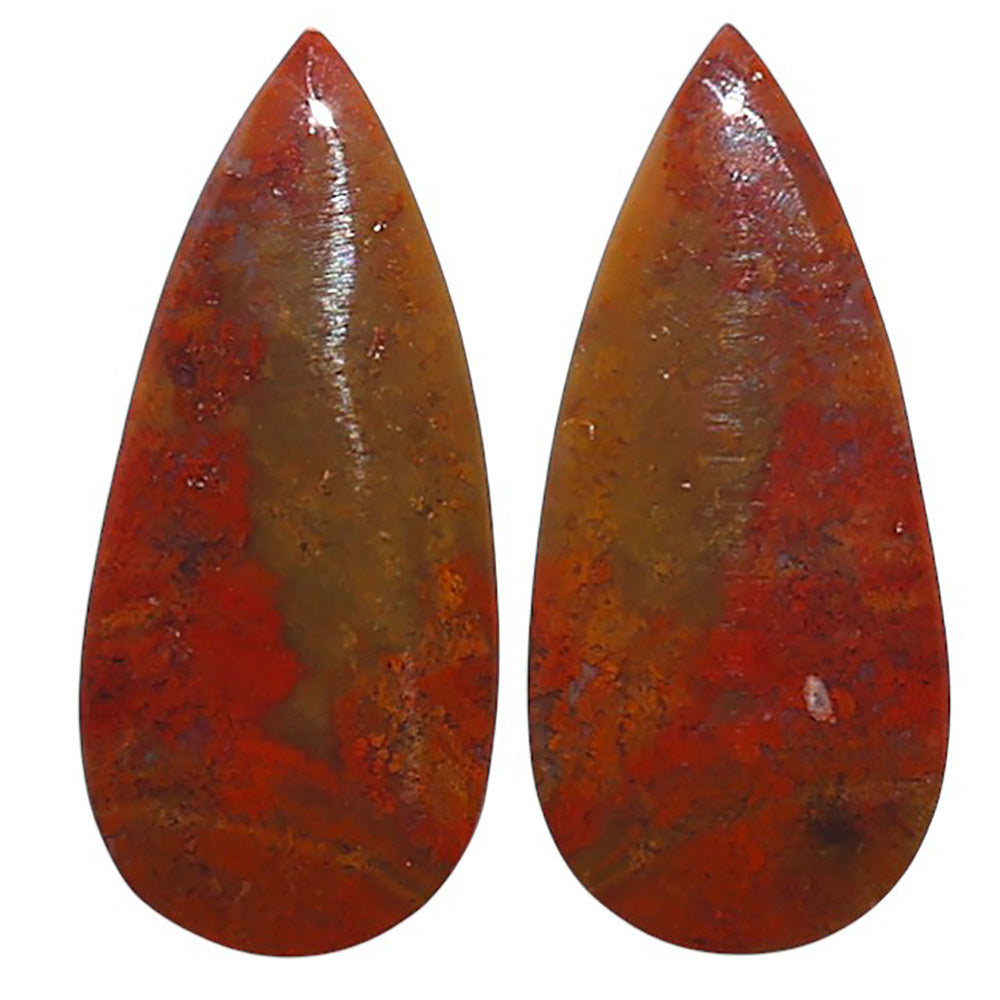 Natural Rare Cady Mountain Agate 13.1x28.8x3.5 mm Pear Shape Polished Gemstone LS99-010623