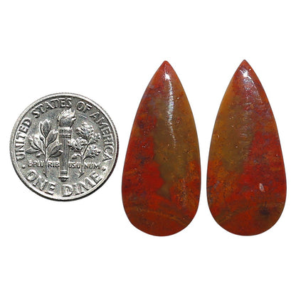 Natural Rare Cady Mountain Agate 13.1x28.8x3.5 mm Pear Shape Polished Gemstone LS99-010623