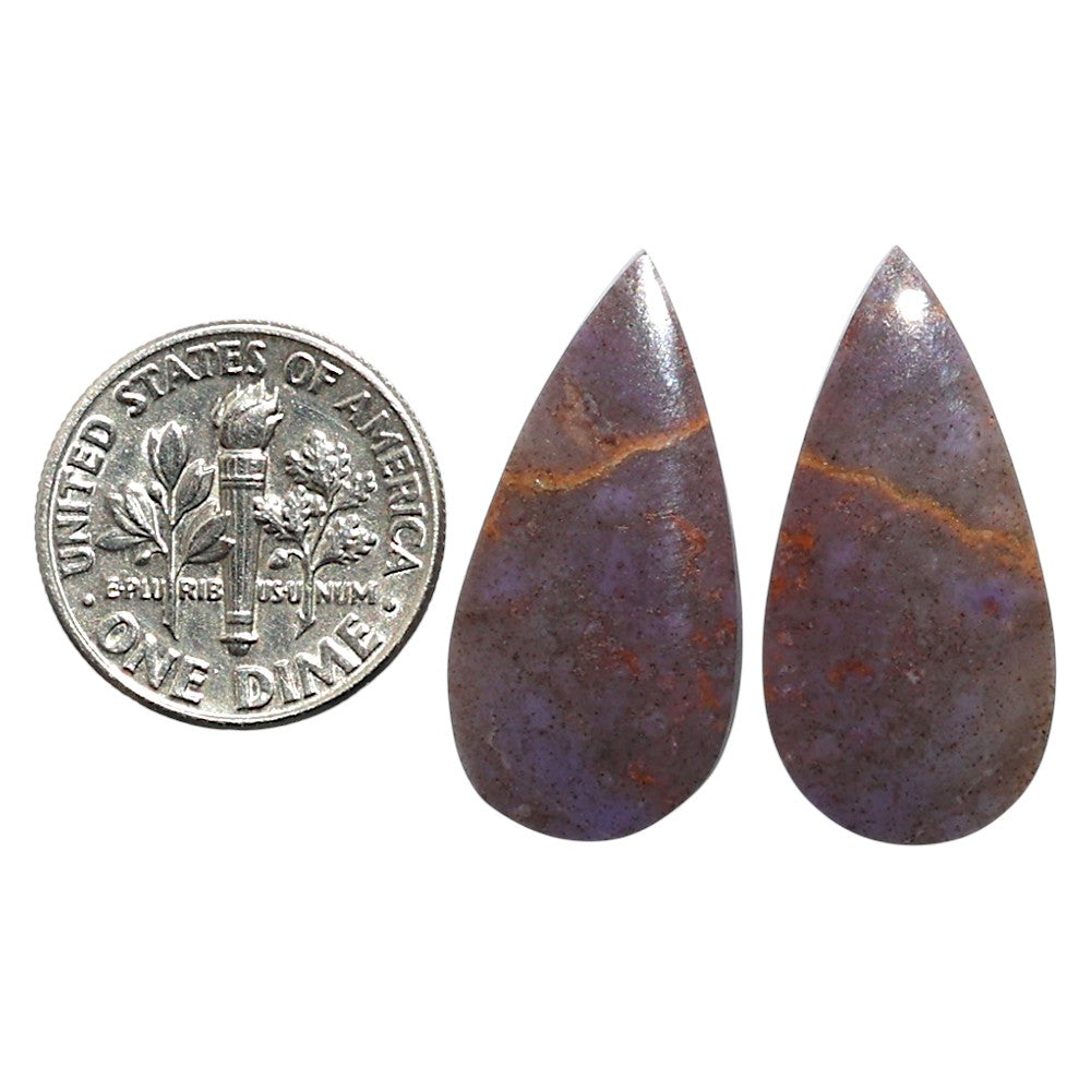 Natural Lavender Jade 12.9x25.9x3.5 mm Pear Shape Polished Gemstone LS99-010625