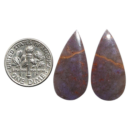 Natural Lavender Jade 12.9x25.9x3.5 mm Pear Shape Polished Gemstone LS99-010625