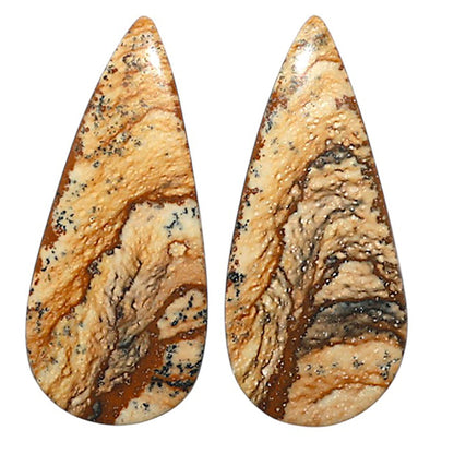 Natural Picture Jasper 13.1x29.2x3.5 mm Pear Shape Polished Gemstone LS99-010631