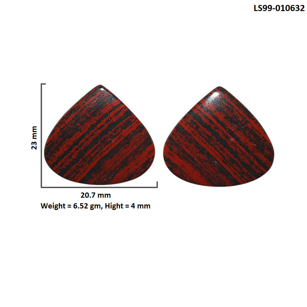 Natural Snake Skin Jasper 20.7x23x4 mm Heart Shape Polished Gemstone LS99-010632