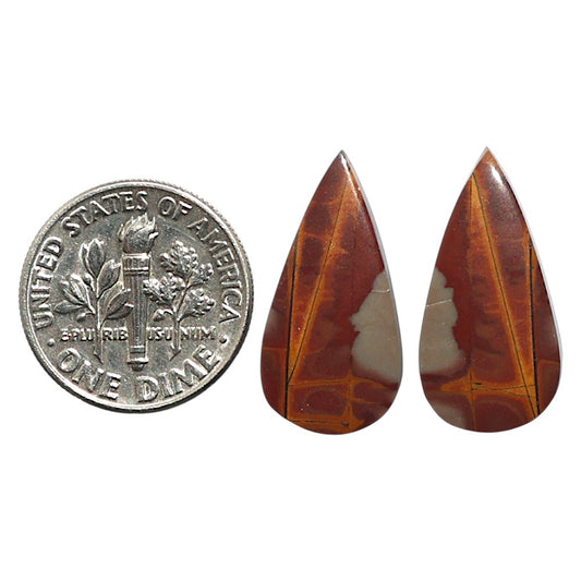 Natural Noreena Jasper 11x21.9x3 mm Pear Shape Polished Gemstone LS99-010636