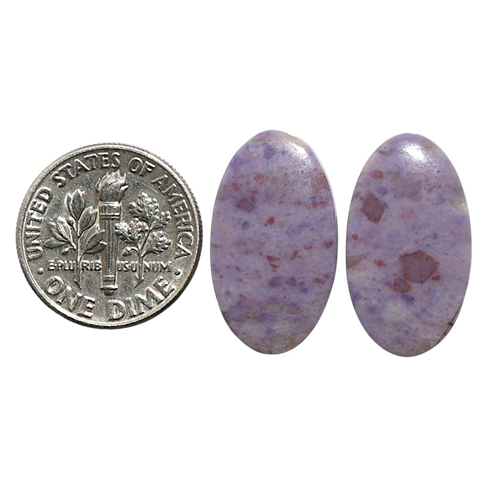 Natural Lavender Jade 12.2x21.3x4 mm Oval Shape Polished Gemstone LS99-010638