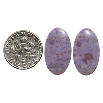 Natural Lavender Jade 12.2x21.3x4 mm Oval Shape Polished Gemstone LS99-010638