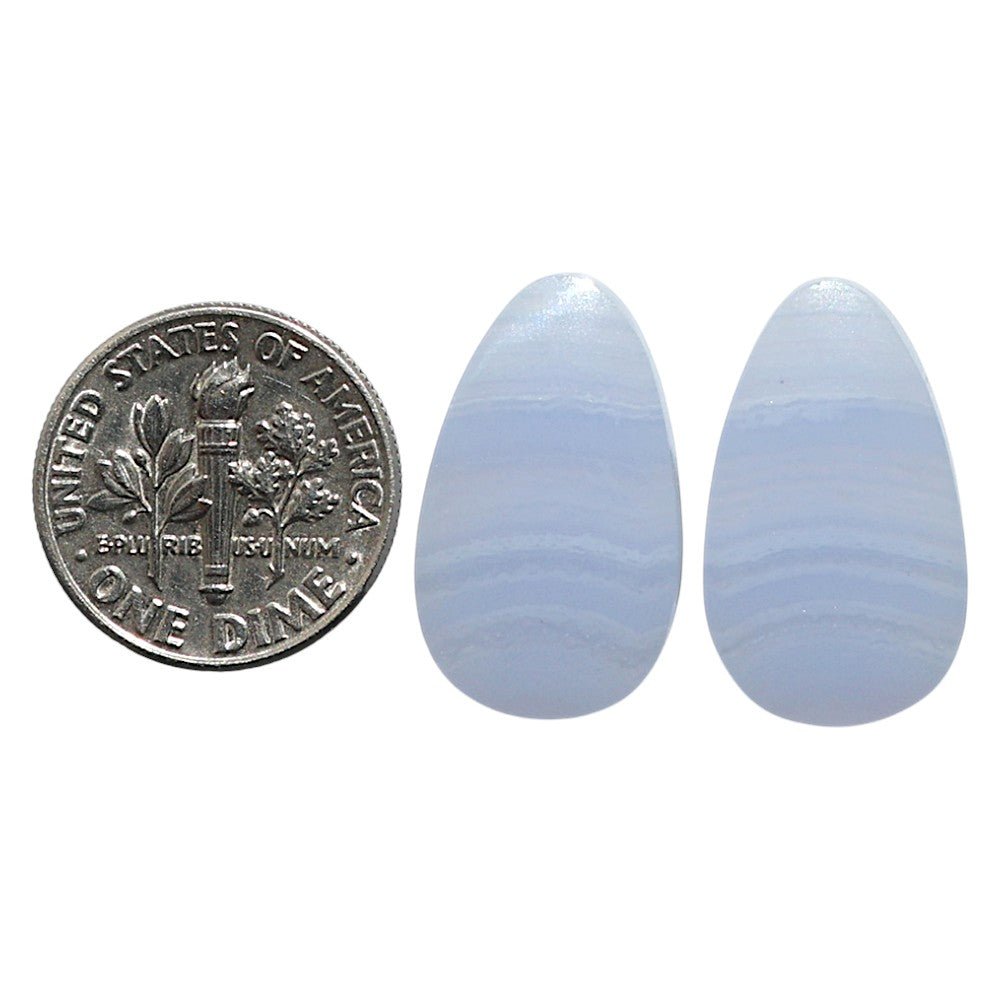 Natural Blue Lace Agate 13x21.4x4.5 mm Fancy Shape Polished Gemstone LS99-010639