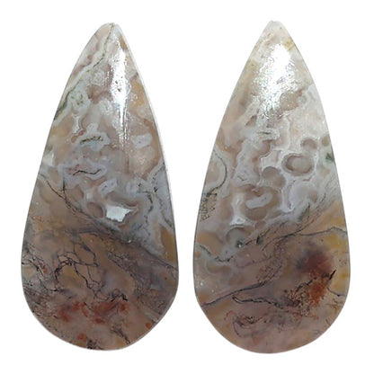 Natural Texas Moss Agate 12.5x25.8x4 mm Pear Shape Polished Gemstone LS99-010646